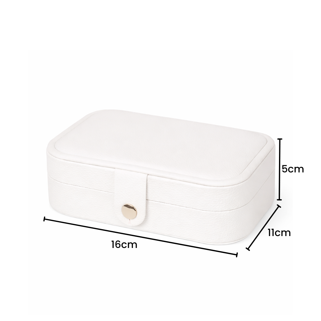 Boîte à bijoux blanche avec compartiments