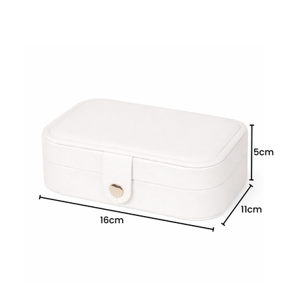 Boîte à bijoux blanche avec compartiments